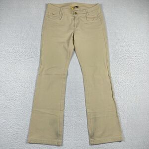 St John Jeans Womens 2 Tan Khaki Denim‎ Boot Cut Casual Bling Career Workwear